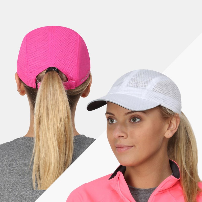 TrailHeads Women's Race Day Hat Baseball Cap, White-Pink Punch, one Size fits Most - Image 2
